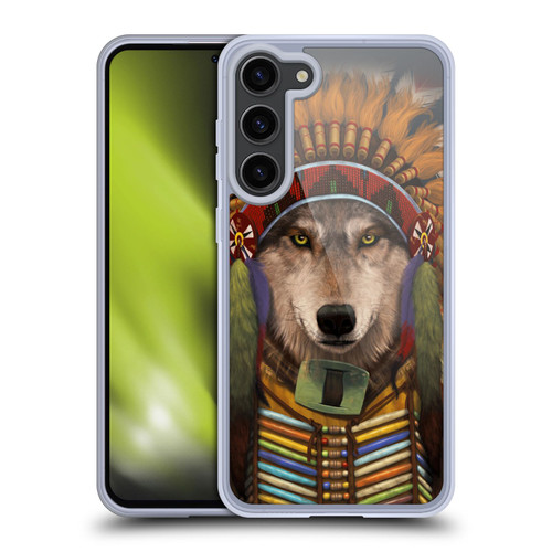 Vincent Hie Canidae Wolf Spirit Chief Soft Gel Case for Samsung Galaxy S23+ 5G & MagSafe