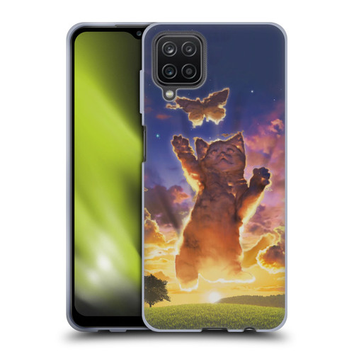 Vincent Hie Felidae Cloud Kitten Sunset Soft Gel Case for Samsung Galaxy A12 (2020)