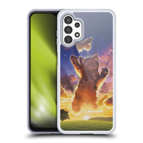 Vincent Hie Felidae Cloud Kitten Sunset Soft Gel Case for Samsung Galaxy A13 (2022)