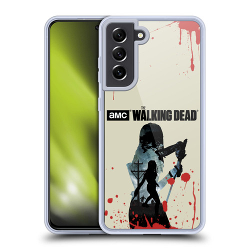 AMC The Walking Dead Silhouettes Michonne Soft Gel Case for Samsung Galaxy S21 FE 5G & MagSafe