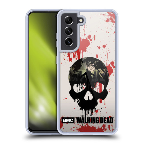 AMC The Walking Dead Silhouettes Skull Soft Gel Case for Samsung Galaxy S21 FE 5G & MagSafe