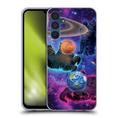 Vincent Hie Felidae Cosmic Kittens Soft Gel Case for Samsung Galaxy A15 & MagSafe