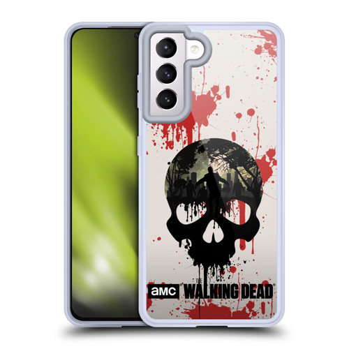 AMC The Walking Dead Silhouettes Skull Soft Gel Case for Samsung Galaxy S21 5G & MagSafe
