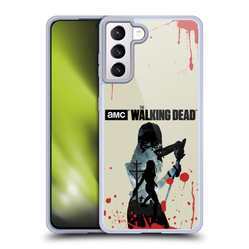 AMC The Walking Dead Silhouettes Michonne Soft Gel Case for Samsung Galaxy S21+ 5G & MagSafe