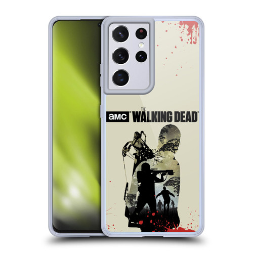 AMC The Walking Dead Silhouettes Daryl Full Soft Gel Case for Samsung Galaxy S21 Ultra 5G & MagSafe