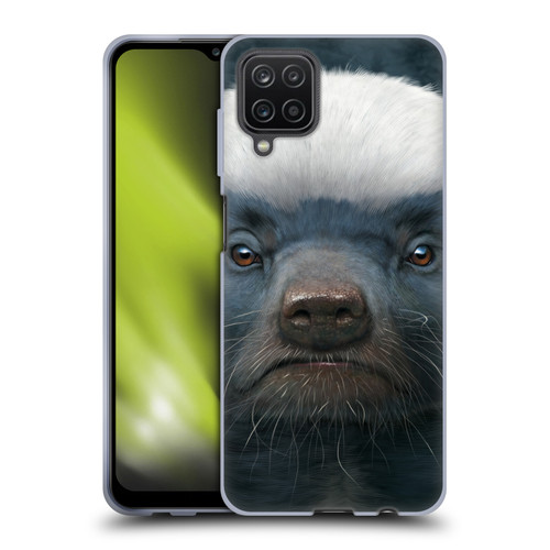 Vincent Hie Big Face Animals Honey Badger Soft Gel Case for Samsung Galaxy A12 (2020)