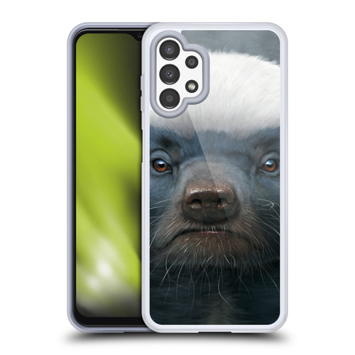 Vincent Hie Big Face Animals Honey Badger Soft Gel Case for Samsung Galaxy A13 (2022)
