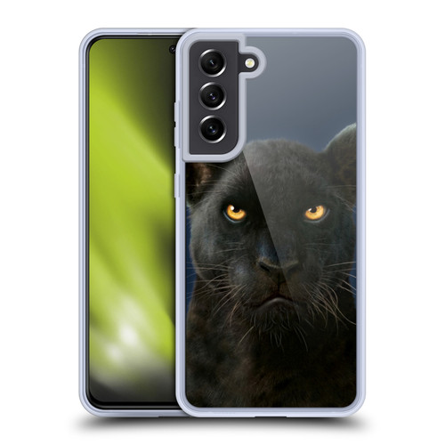 Vincent Hie Felidae Dark Panther Soft Gel Case for Samsung Galaxy S21 FE 5G & MagSafe