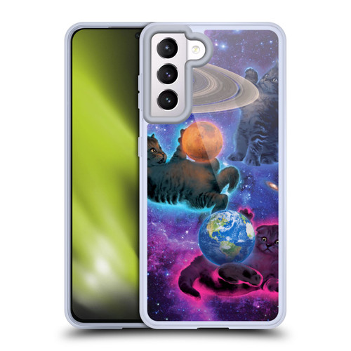 Vincent Hie Felidae Cosmic Kittens Soft Gel Case for Samsung Galaxy S21 5G & MagSafe