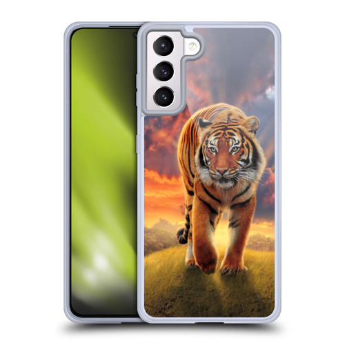 Vincent Hie Felidae Rising Tiger Soft Gel Case for Samsung Galaxy S21+ 5G & MagSafe