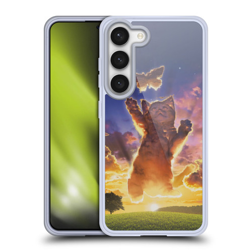 Vincent Hie Felidae Cloud Kitten Sunset Soft Gel Case for Samsung Galaxy S23 5G & MagSafe