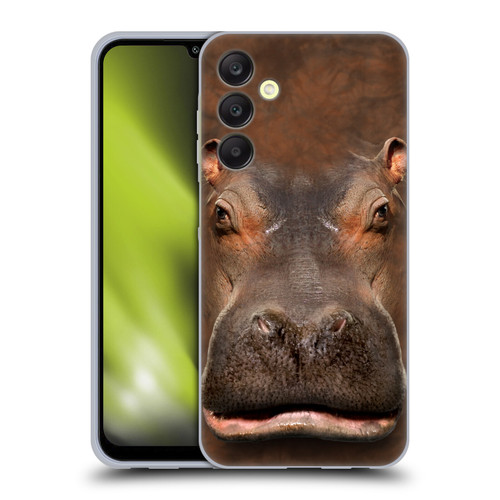 Vincent Hie Big Face Animals Hippo Soft Gel Case for Samsung Galaxy A25 5G