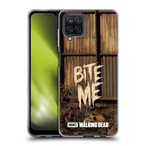 AMC The Walking Dead Typography Bite Me Soft Gel Case for Samsung Galaxy A12 (2020)