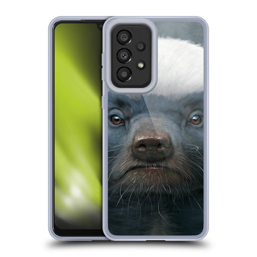 Vincent Hie Big Face Animals Honey Badger Soft Gel Case for Samsung Galaxy A33 5G (2022)