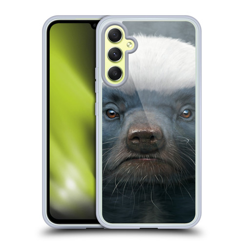 Vincent Hie Big Face Animals Honey Badger Soft Gel Case for Samsung Galaxy A34 5G