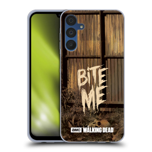 AMC The Walking Dead Typography Bite Me Soft Gel Case for Samsung Galaxy A15 & MagSafe
