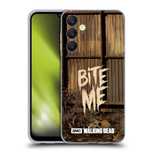 AMC The Walking Dead Typography Bite Me Soft Gel Case for Samsung Galaxy A25 5G