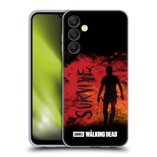 AMC The Walking Dead Typography Survive Rick Machete Soft Gel Case for Samsung Galaxy A25 5G
