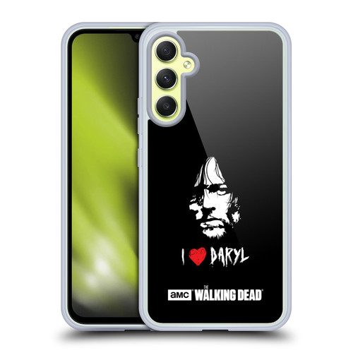 AMC The Walking Dead Typography Love Daryl Face Soft Gel Case for Samsung Galaxy A34 5G