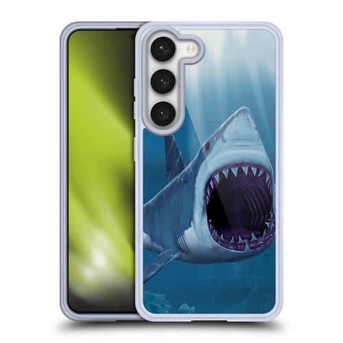 Vincent Hie Underwater Shark Bite Soft Gel Case for Samsung Galaxy S23 5G & MagSafe