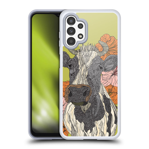 Valentina Nature and Floral Cow Soft Gel Case for Samsung Galaxy A13 (2022)