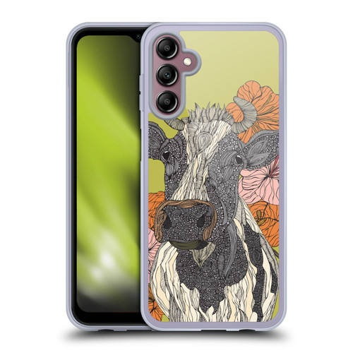 Valentina Nature and Floral Cow Soft Gel Case for Samsung Galaxy A14 5G