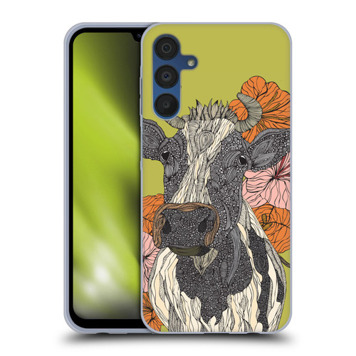 Valentina Nature and Floral Cow Soft Gel Case for Samsung Galaxy A15 & MagSafe