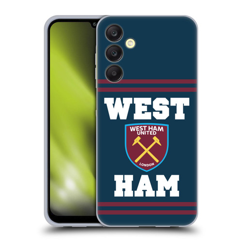 West Ham United FC Crest Graphics Typography Soft Gel Case for Samsung Galaxy A25 5G