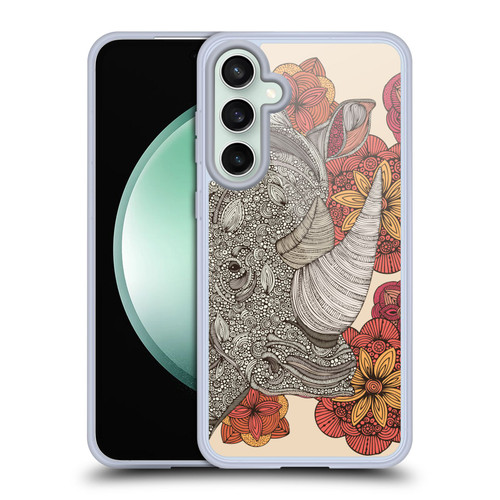 Valentina Nature and Floral Rhinoceros Soft Gel Case for Samsung Galaxy S23 FE 5G & MagSafe