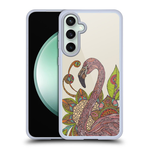 Valentina Nature and Floral Flamingo Soft Gel Case for Samsung Galaxy S23 FE 5G & MagSafe