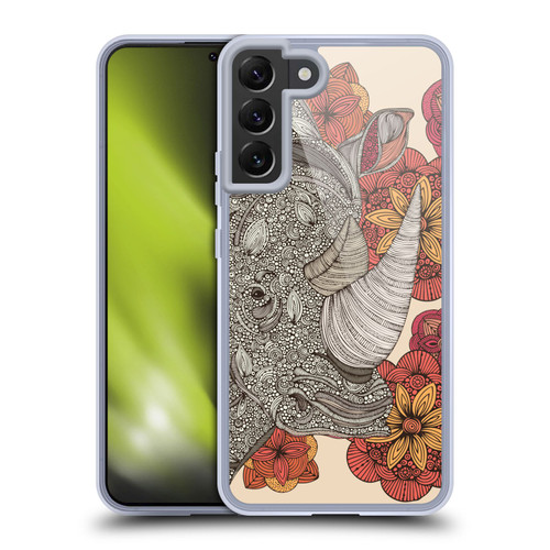 Valentina Nature and Floral Rhinoceros Soft Gel Case for Samsung Galaxy S22+ 5G & MagSafe