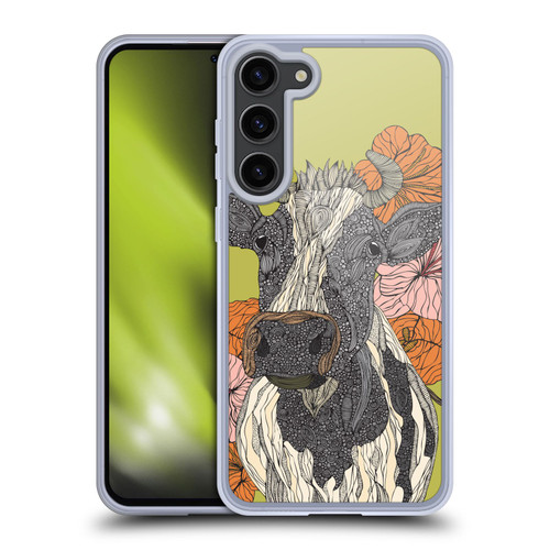 Valentina Nature and Floral Cow Soft Gel Case for Samsung Galaxy S23+ 5G & MagSafe