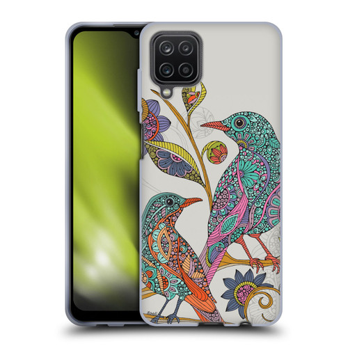 Valentina Birds Spring Flower Doodle Soft Gel Case for Samsung Galaxy A12 (2020)
