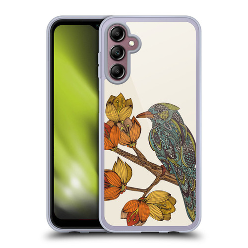 Valentina Birds Autumn Flower Doodle Soft Gel Case for Samsung Galaxy A14 5G