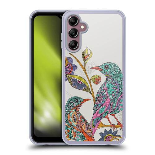 Valentina Birds Spring Flower Doodle Soft Gel Case for Samsung Galaxy A14 5G