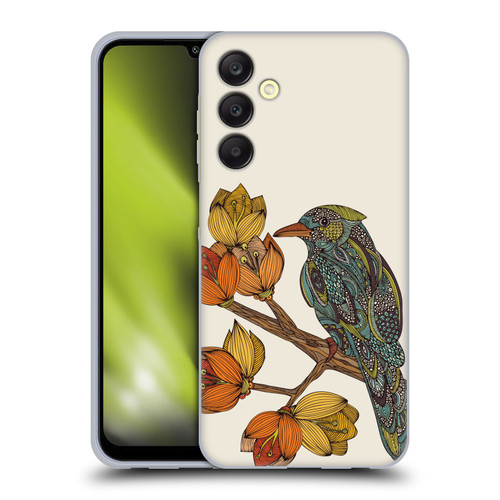 Valentina Birds Autumn Flower Doodle Soft Gel Case for Samsung Galaxy A25 5G