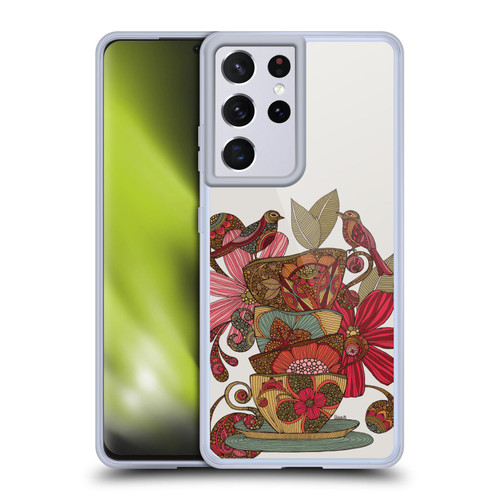 Valentina Birds Teacups Soft Gel Case for Samsung Galaxy S21 Ultra 5G & MagSafe