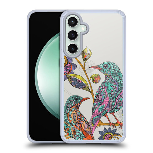 Valentina Birds Spring Flower Doodle Soft Gel Case for Samsung Galaxy S23 FE 5G & MagSafe