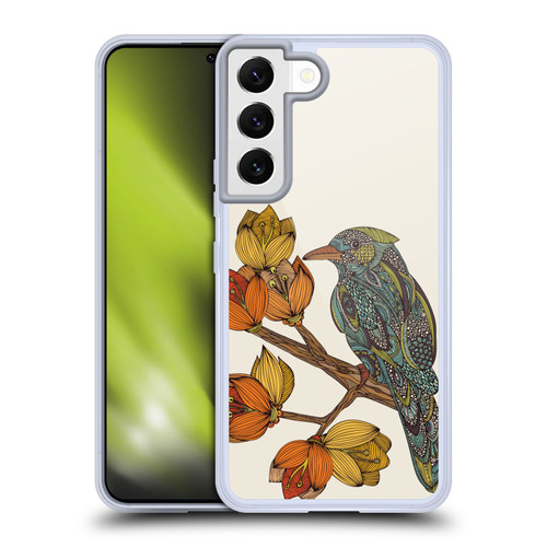 Valentina Birds Autumn Flower Doodle Soft Gel Case for Samsung Galaxy S22 5G & MagSafe