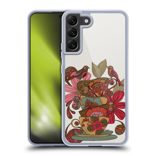 Valentina Birds Teacups Soft Gel Case for Samsung Galaxy S22+ 5G & MagSafe