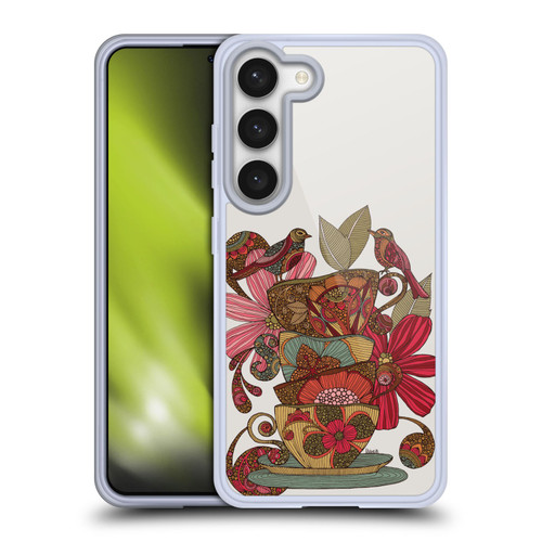 Valentina Birds Teacups Soft Gel Case for Samsung Galaxy S23 5G & MagSafe