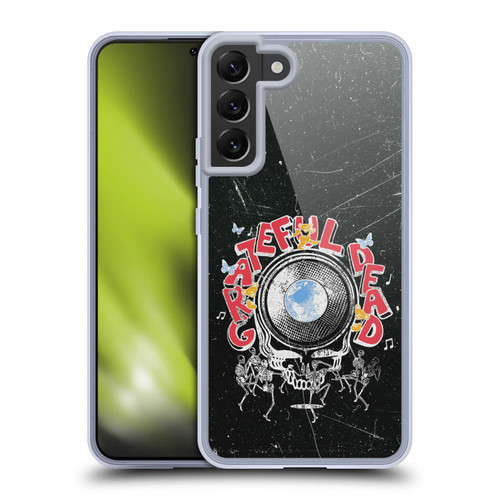 Grateful Dead Graphics Black Soft Gel Case for Samsung Galaxy S22+ 5G & MagSafe