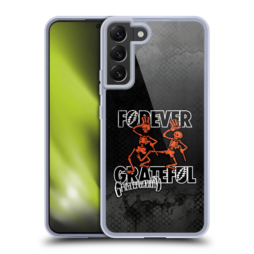 Grateful Dead Graphics Dancing Skeletons Soft Gel Case for Samsung Galaxy S22+ 5G & MagSafe