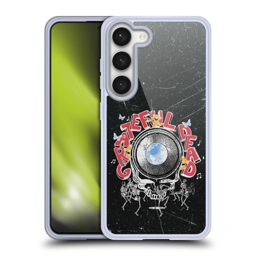 Grateful Dead Graphics Black Soft Gel Case for Samsung Galaxy S23 5G & MagSafe