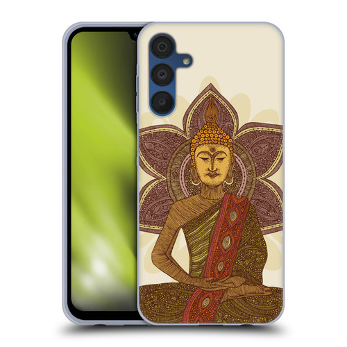 Valentina Symbols Illustration Sitting Buddha Soft Gel Case for Samsung Galaxy A15 & MagSafe