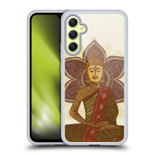 Valentina Symbols Illustration Sitting Buddha Soft Gel Case for Samsung Galaxy A34 5G