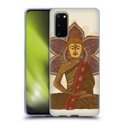 Valentina Symbols Illustration Sitting Buddha Soft Gel Case for Samsung Galaxy S20 / S20 5G