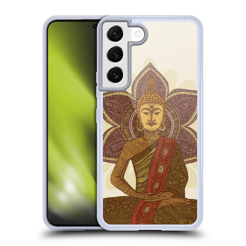 Valentina Symbols Illustration Sitting Buddha Soft Gel Case for Samsung Galaxy S22 5G & MagSafe