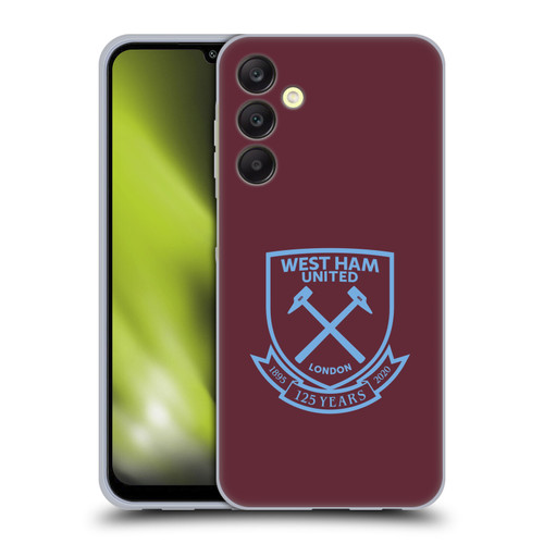 West Ham United FC 125 Year Anniversary Claret Crest Soft Gel Case for Samsung Galaxy A25 5G