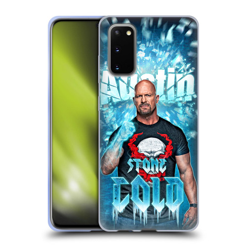 WWE Stone Cold Steve Austin Portrait Soft Gel Case for Samsung Galaxy S20 / S20 5G